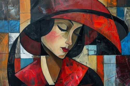 Abstract portret van een vrouw