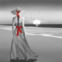 The lady at the sea