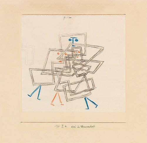 Abstract, Drie in verwarring, Paul Klee, 1930
