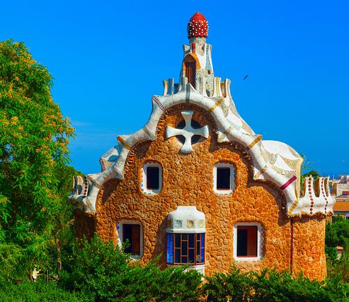 Park Guell - Barcelona, Spanje.