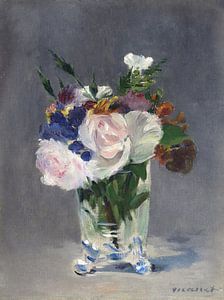 Blumen in einer Kristallvase, Édouard Manet