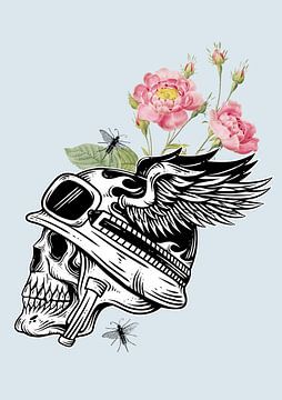 Skull with wings van Fineline