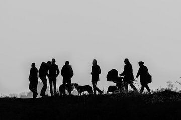 Silhouette von Menschen