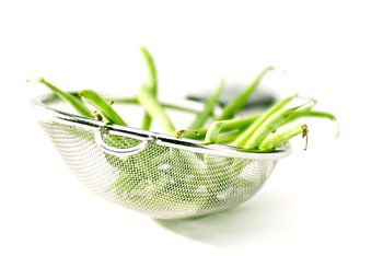 Boontjes in een zeef