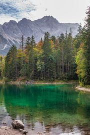 Zugspitze massif and Zugspitze with Eibsee lake by Torsten Krüger