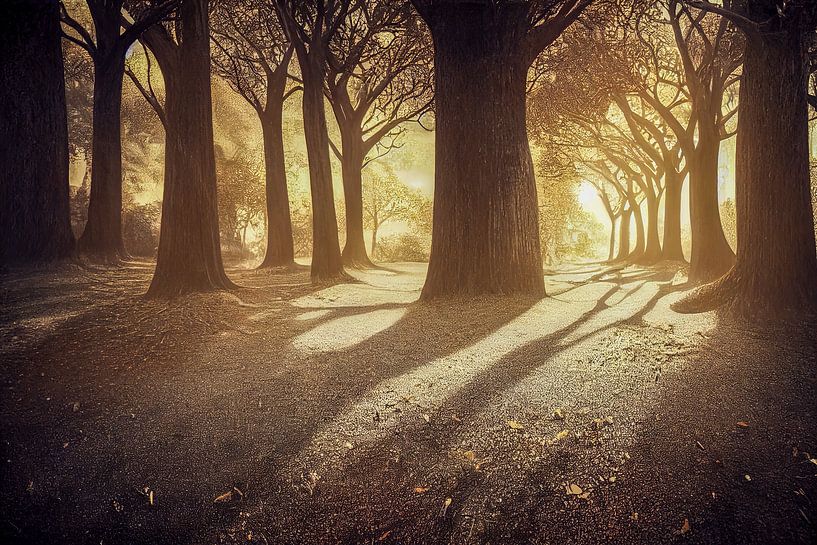 Sonnenaufgang im Wald Illustration von Animaflora PicsStock