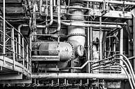 Close up of a blast furnace factory with tubes and pipes by Elles Rijsdijk thumbnail