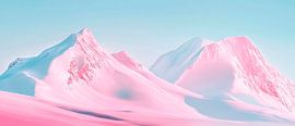 Des montagnes gelées aux douces couleurs pastel sur Poster Art Shop