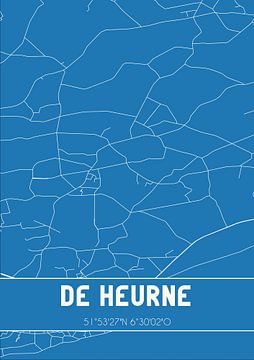 Blauwdruk | Landkaart | De Heurne (Gelderland) van Rezona