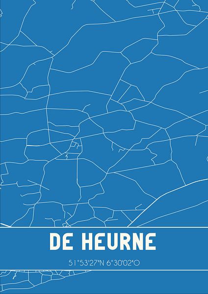 Blueprint | Map | De Heurne (Gelderland) by Prints of Place