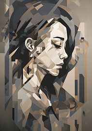 Abstract portrait June by Artsy