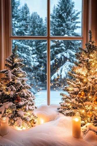 Winter raamdecoratie