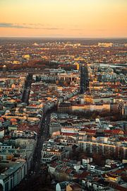 Sunset over Berlin from TV tower by Leo Schindzielorz