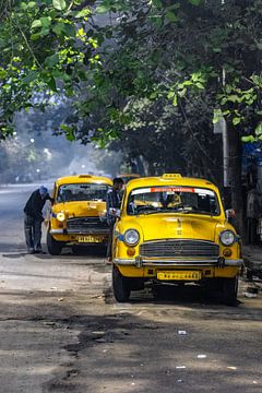 The Yellow Taxi in Kolkata by Steven World Traveller