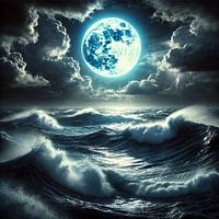 Super Moon over the Sea
