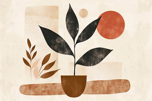Abstracte plantenkunst