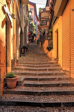 Street in Bellagio, Lake Como, Italy by FotoBob