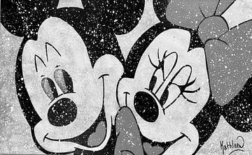 Mickey und Minnie in Liebe von Kathleen Artist Fine Art