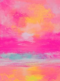 Neon-Sonnenuntergang-Fata Morgana von Mosaic Dialogue