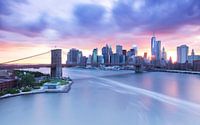 Skyline New York City at sunset