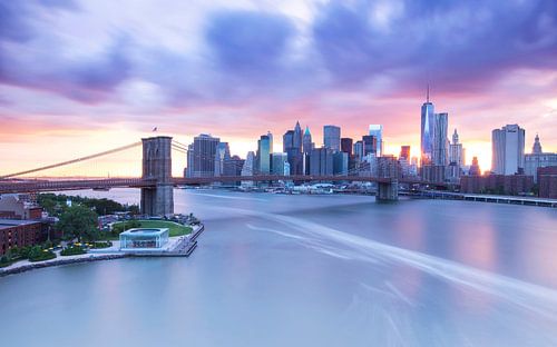 Skyline New York City at sunset by Marcel Kerdijk