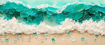 Het geluid van golven op het strand van Poster Art Shop