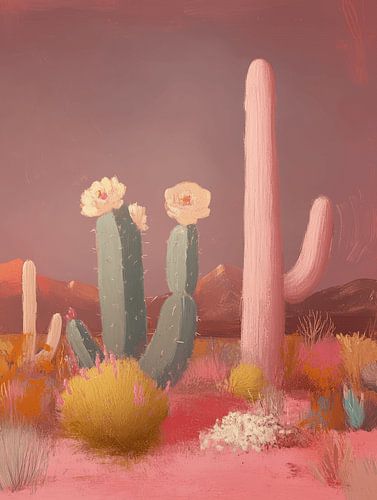 Mexikanische Kakteen in Pastellfarben von Studio Allee