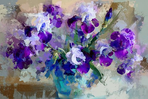 Paarse Ieder | Iris Bloemen Vaas Vibes