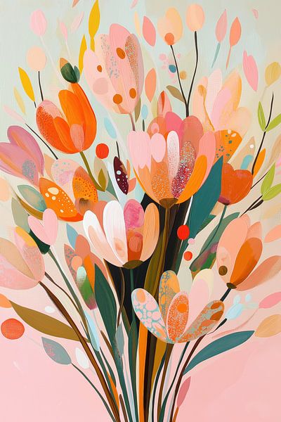 Abstracte bloemen van Bert Nijholt