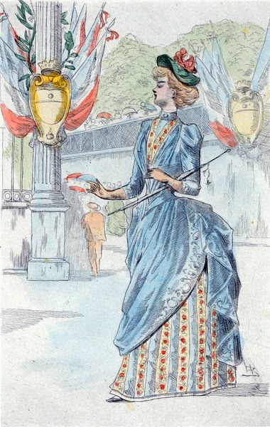 Damenmode des 19. Jahrhunderts in Paris (1878), Henri Boutet von Liszt Collection
