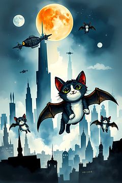 Katze in der Zukunft von Linda de Klein