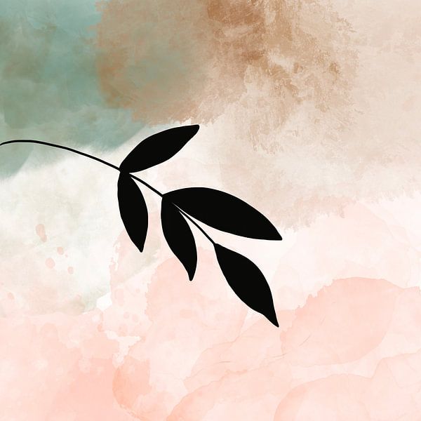 Watercolour simple leaf by zippora wiese