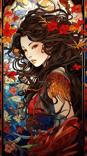 Japan (glas in lood)