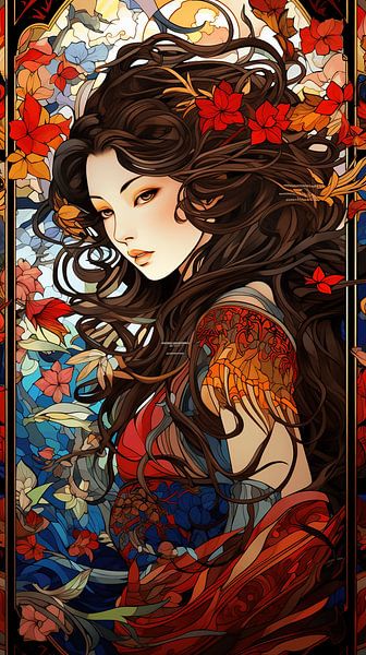 Japan (stained glass) by Harry Herman