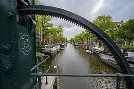 Orange bridge Amsterdam by Peter Bartelings