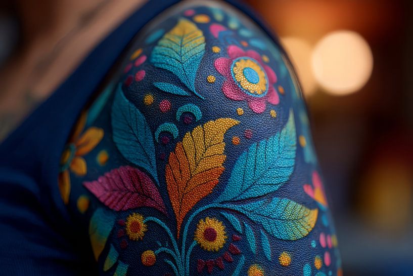 art avec portrait en couleur par Egon Zitter