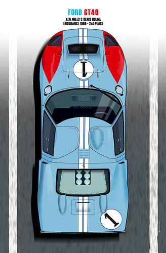 Ford GT40, Miles + Hulme, LM 1966