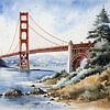 La magie de l'hiver au Golden Gate Bridge sur Peter Balan