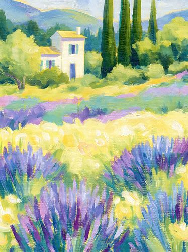 Impressionistische lavendelbloesem | Provence, Zuid-Frankrijk