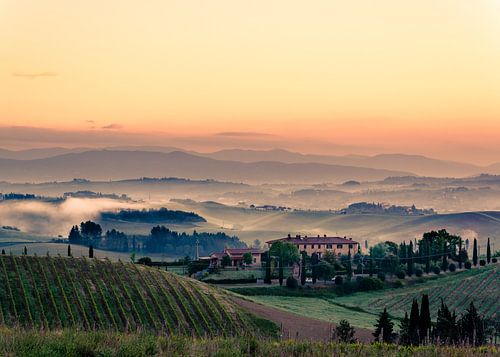 Ochtendgloren in Toscane