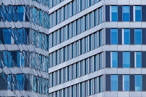Detail of office building The Edge in Amsterdam
