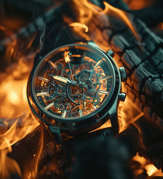 Nahaufnahme einer Uhr von fernlichtsicht