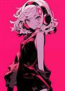 Pink Anime Girl Streetwear by Steven Kingsbury thumbnail