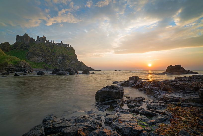 Sunset at Dunluce Castle by Roelof Nijholt