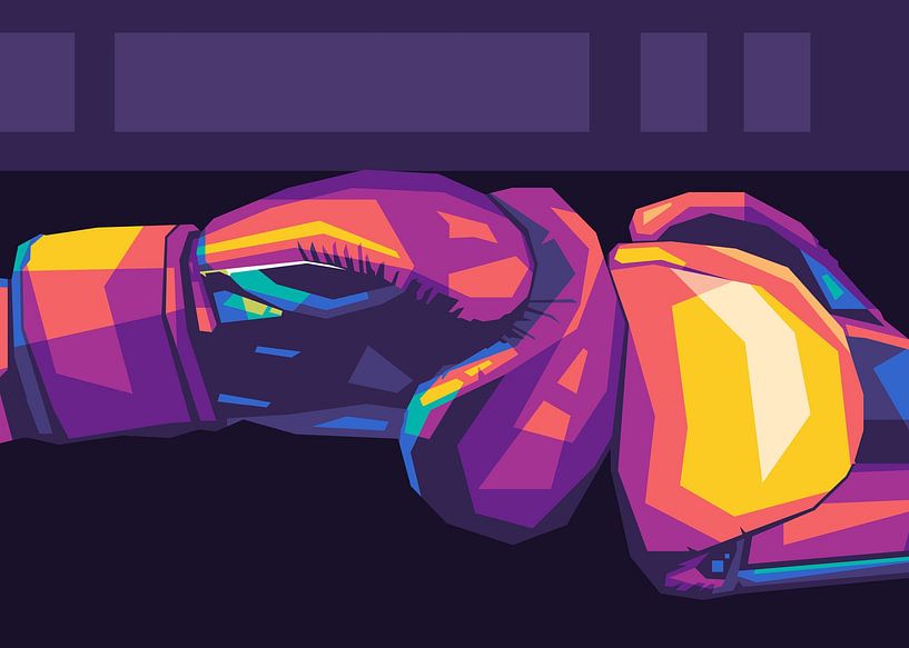 Dubbele Bokshandschoenen Popart van Rizky Dwi Aprianda