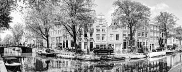 Nummer 101 Panorama 2 Egelantiersgracht Zwart / Wit van Hendrik-Jan Kornelis