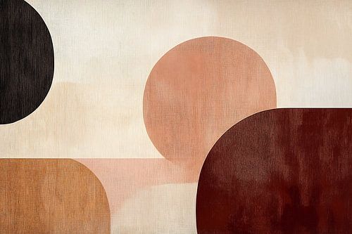 Geometric shapes in shades of pink