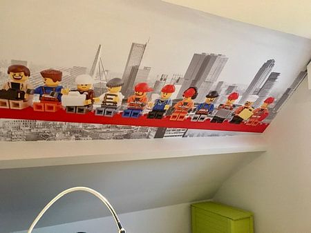 Lunch atop a skyscraper Lego edition - Rotterdam