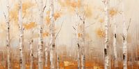 Golden Birches in the Mist