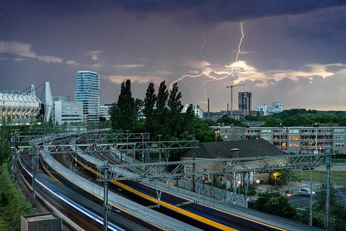 Lightning above Strijp-S